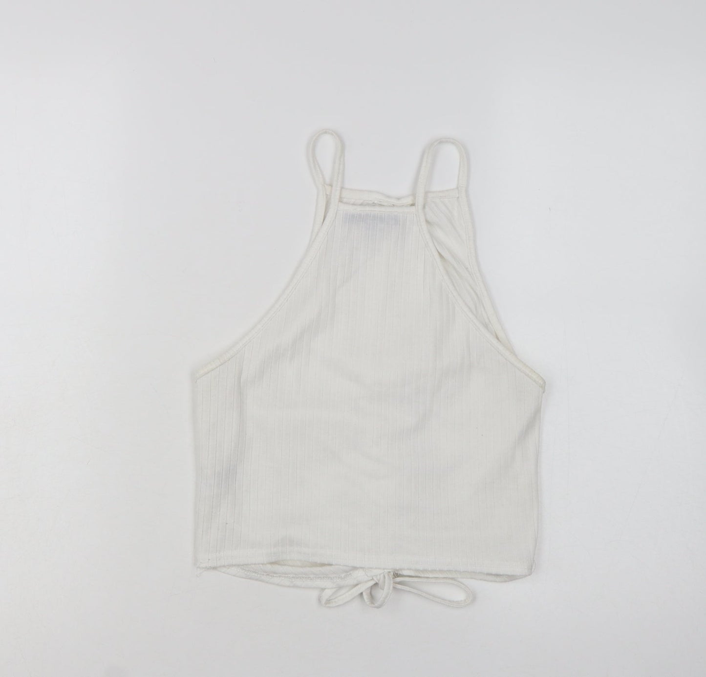 Missguided Women’s White Cropped Halter Tank Top UK 10