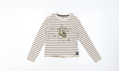 Marks and Spencer Girls Beige Striped Harry Potter Long Sleeve T-Shirt 10-11 Years