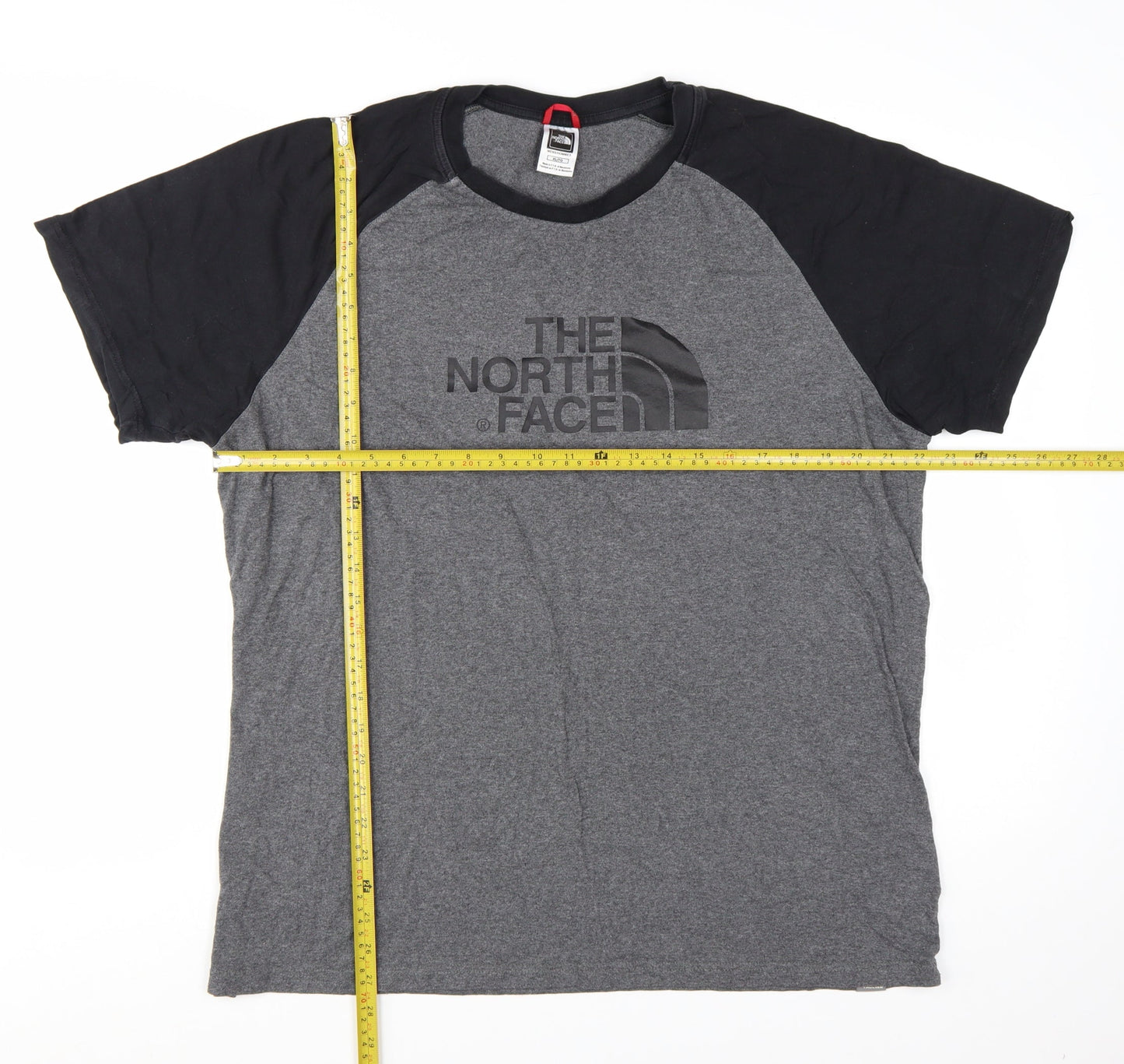 The North Face Men's Grey XL Raglan Short Sleeve Graphic T-Shirt