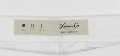 Denim Co Womens White Skinny Jeans Size 10 Slim Fit Stretch