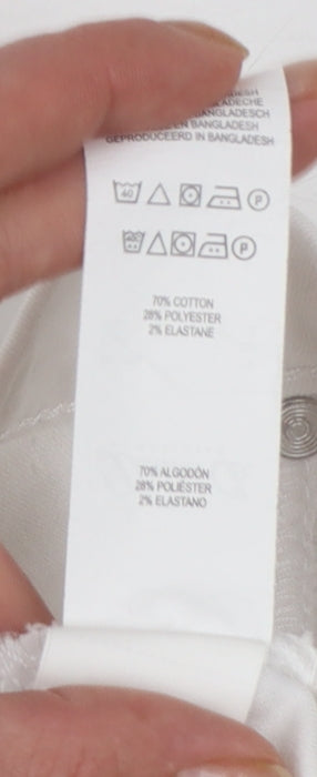 Denim Co Womens White Skinny Jeans Size 10 Slim Fit Stretch