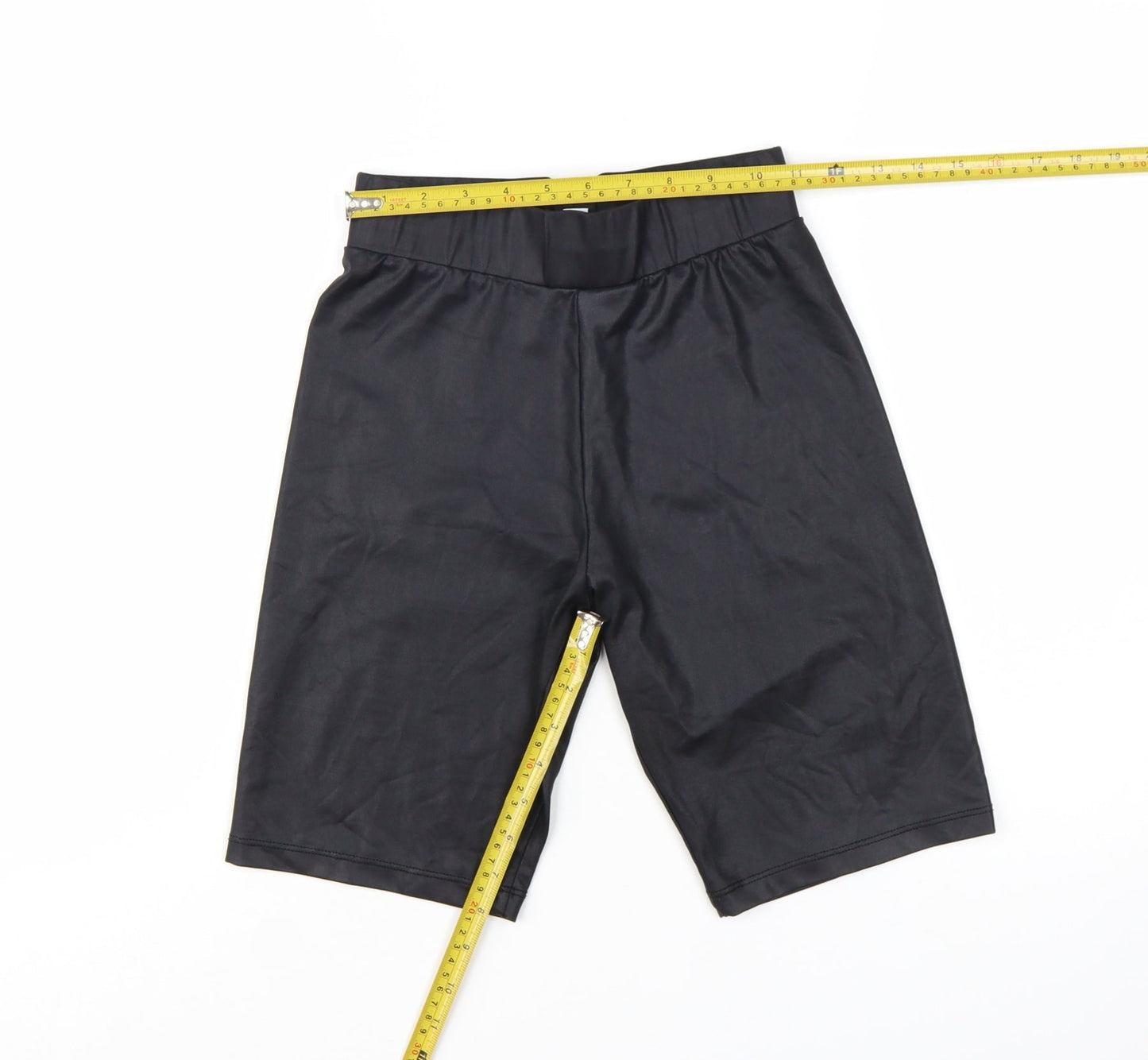 Topshop Women's Black Size 8 Stretch Biker Shorts