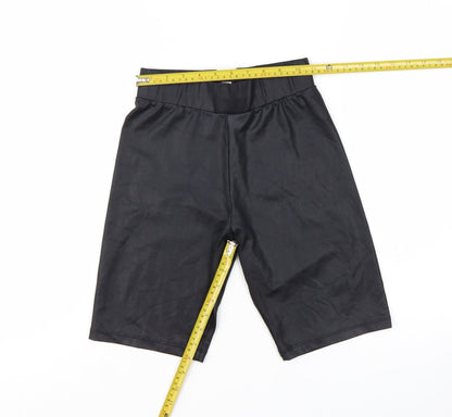 Topshop Women's Black Size 8 Stretch Biker Shorts