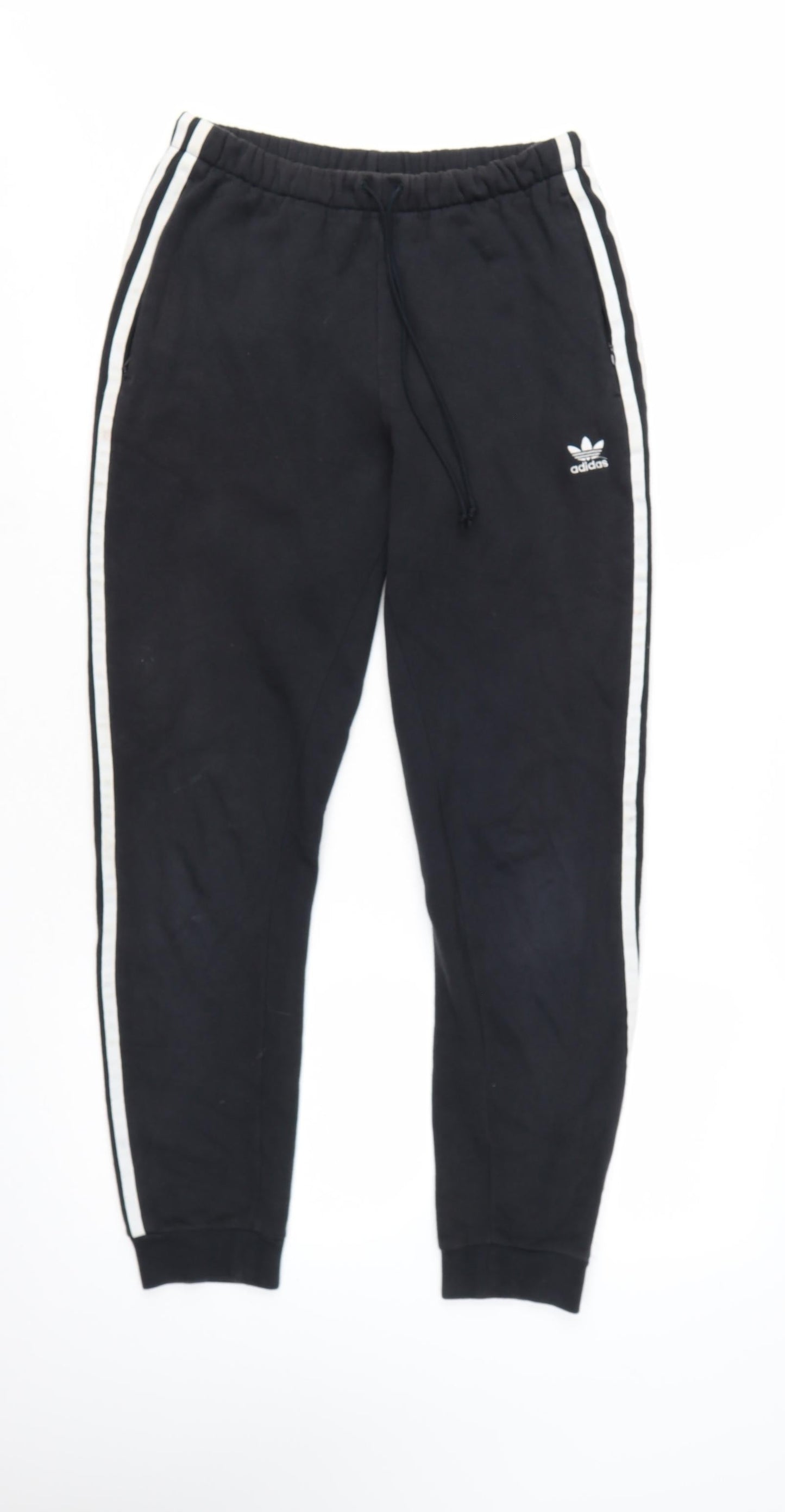 Adidas Womens Black Jogger Trousers Size 8 Cotton Blend