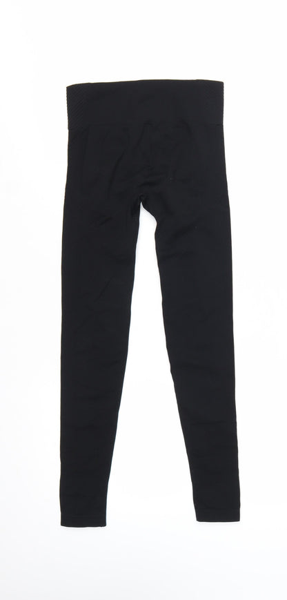 USA Pro Womens Black Seamless Gym Leggings Size 8