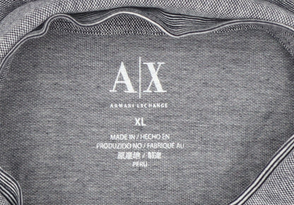 Armani Exchange Men's Grey Cotton Stretch Polo Shirt XL
