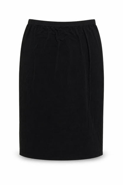 Chico's Women's Black Jersey Pencil Midi Skirt Size 16 Stretch