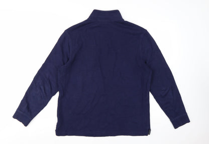 Club Room Mens Navy Blue 1/4 Zip Cotton Pullover Sweatshirt L