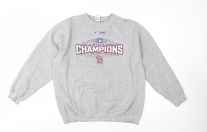 Alstyle Men’s Grey XL Pullover Graphic Print Champions Sweatshirt