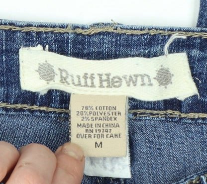 Ruff Hewn Women's Blue Medium Straight Stretch Denim Jeans