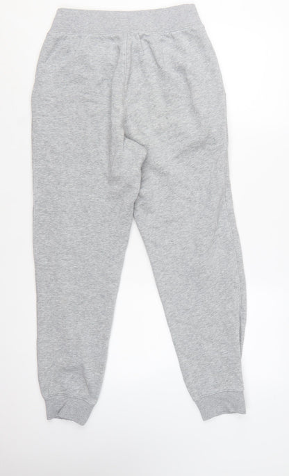 FILA Women Grey Jogger Sweatpants S Cotton Blend Tapered Fit