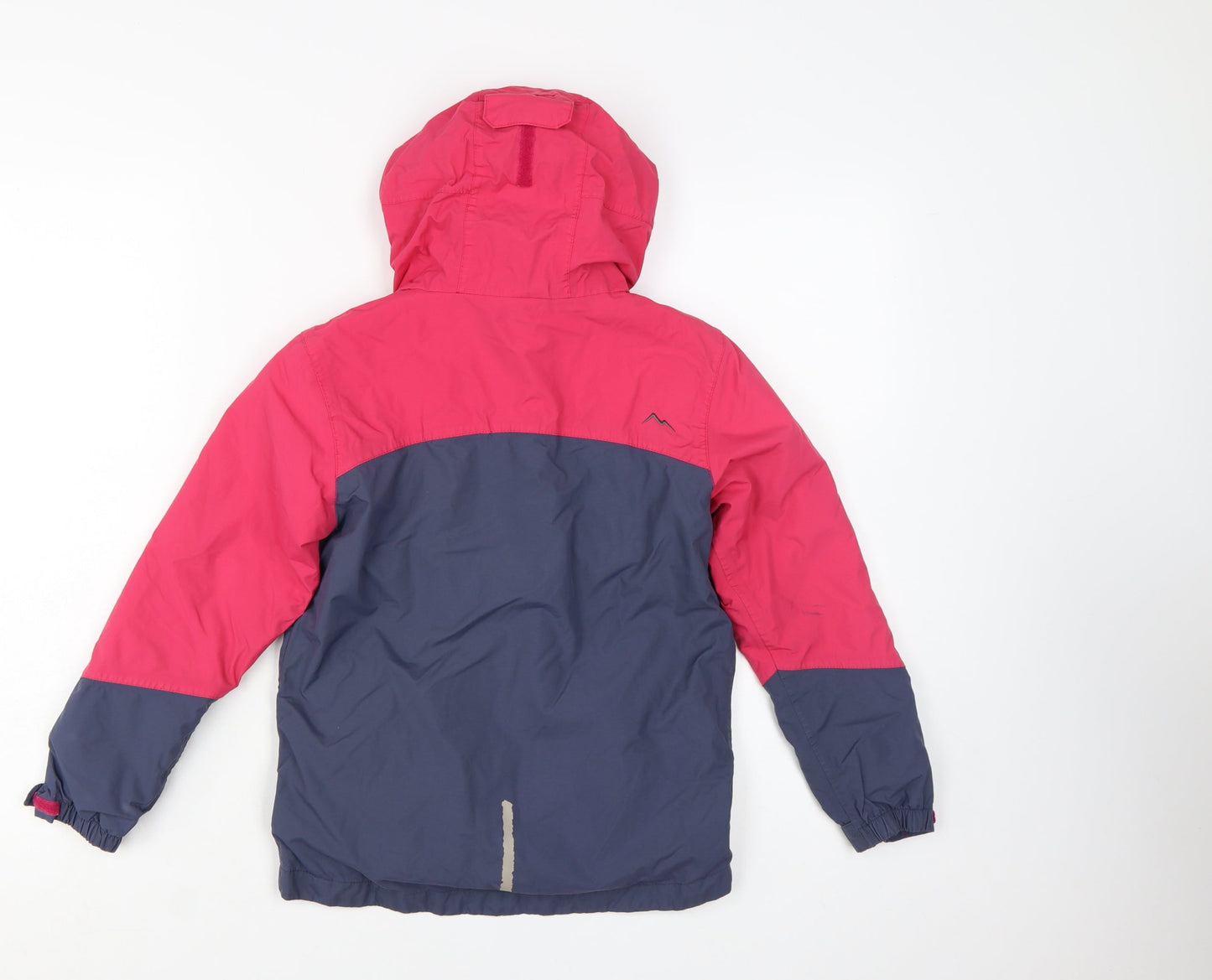 Peter Storm Girls Pink and Blue Waterproof Hooded Rain Jacket 7-8 Years