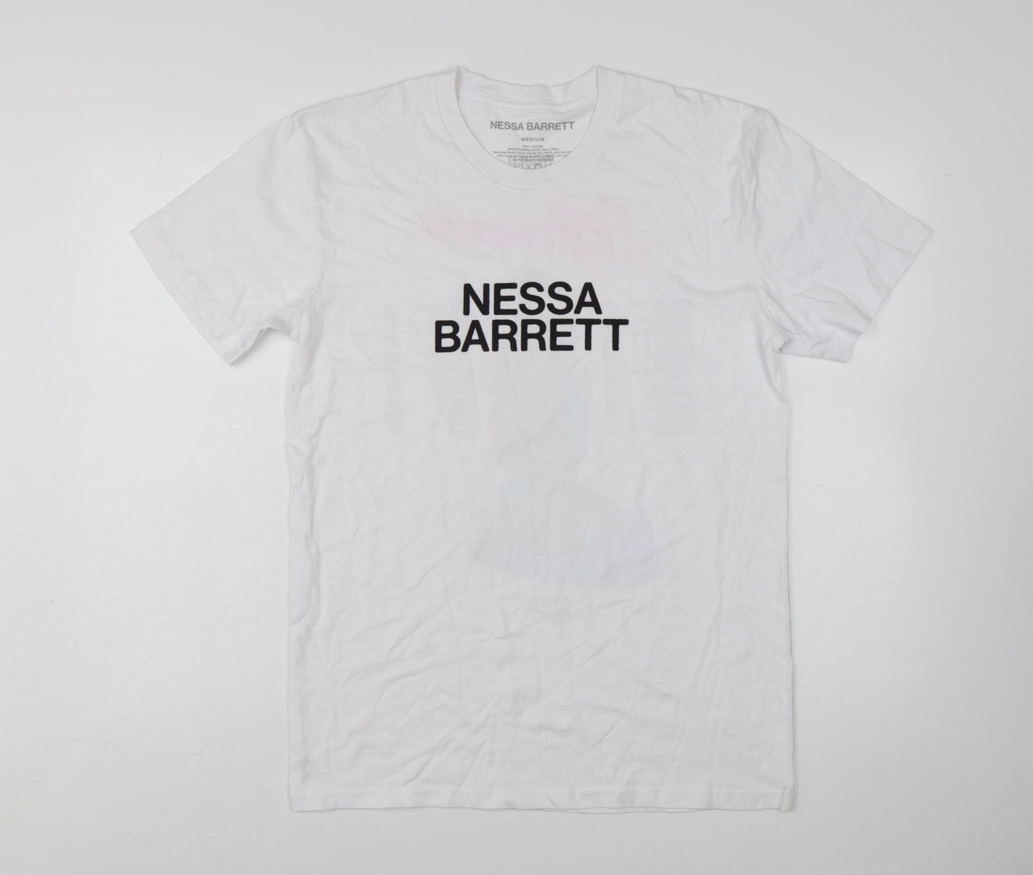 NESSA BARRETT Women’s White Medium Tour T-Shirt 100% Cotton