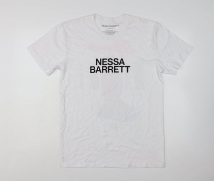 NESSA BARRETT Women’s White Medium Tour T-Shirt 100% Cotton