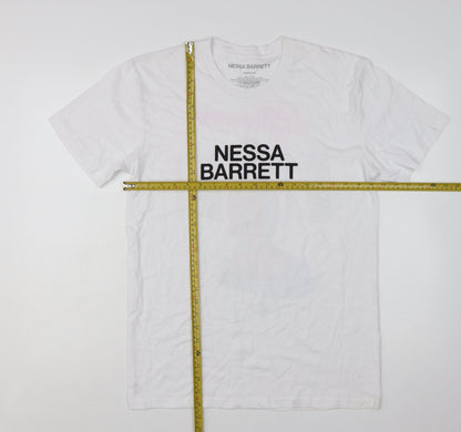 NESSA BARRETT Women’s White Medium Tour T-Shirt 100% Cotton