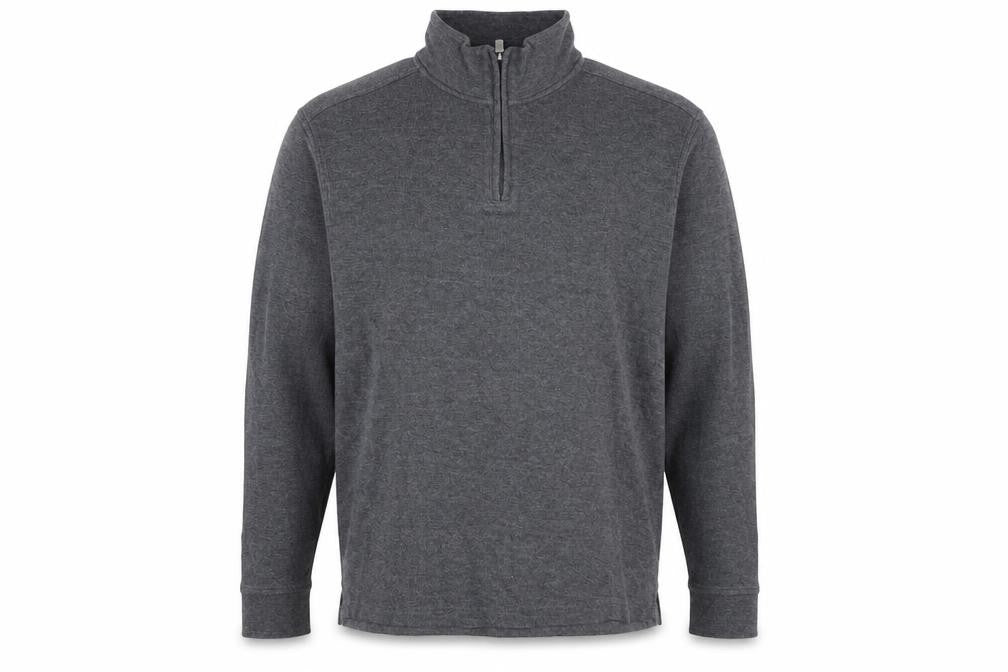 Club Room Men's Grey Cotton Half Zip Jumper Size L