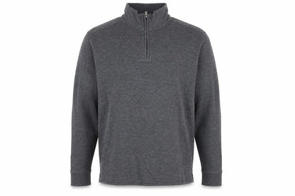 Club Room Men's Grey Cotton Half Zip Jumper Size L