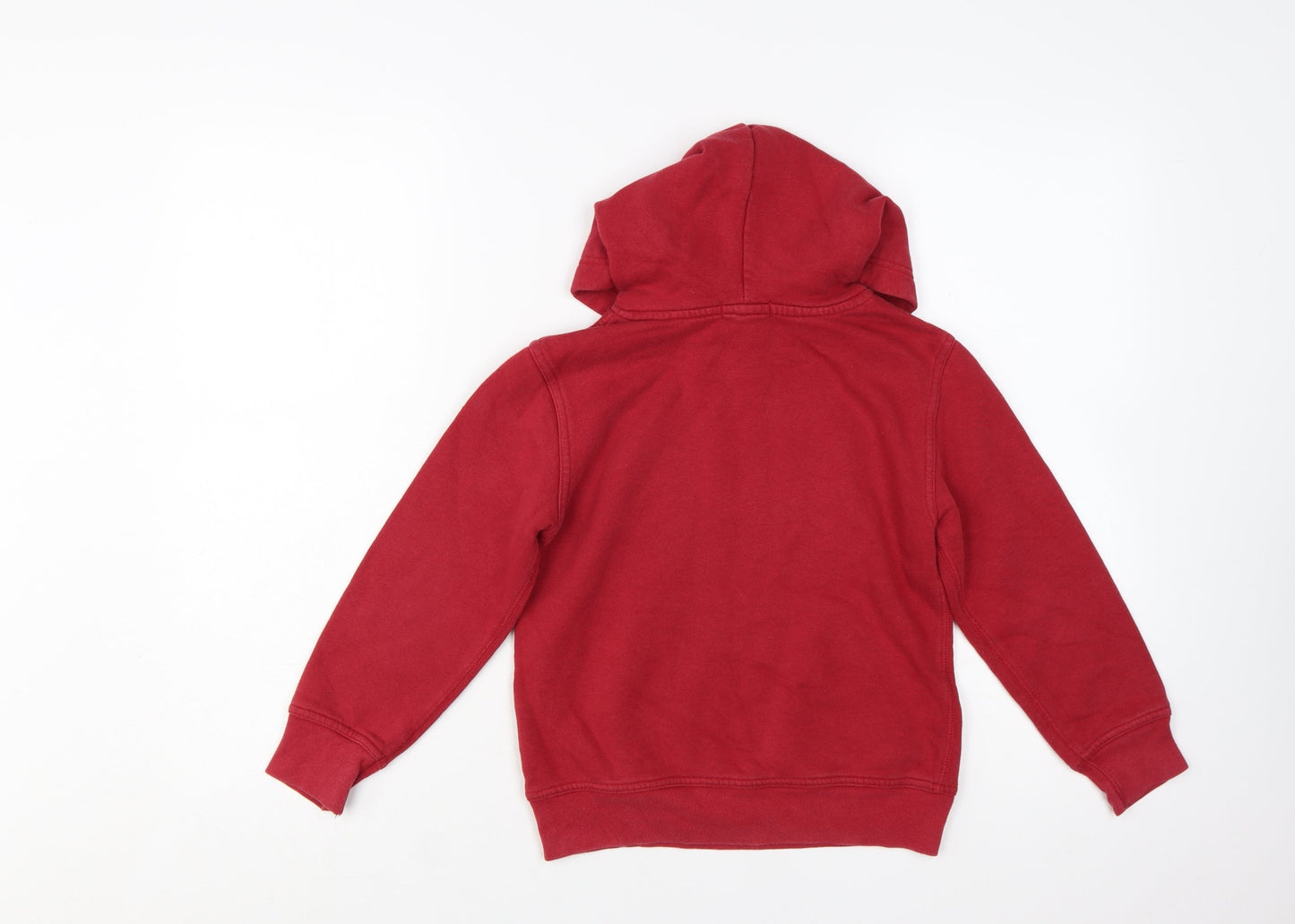 GAP Kids Boys Red Pullover Hoodie 6-7 Years Cotton Blend Logo Design