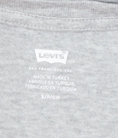 Levi's Women's Grey Floral Logo Cotton T-Shirt Size S