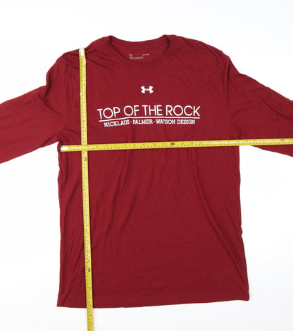 Under Armour Men's Red Long Sleeve Graphic T-Shirt Size L