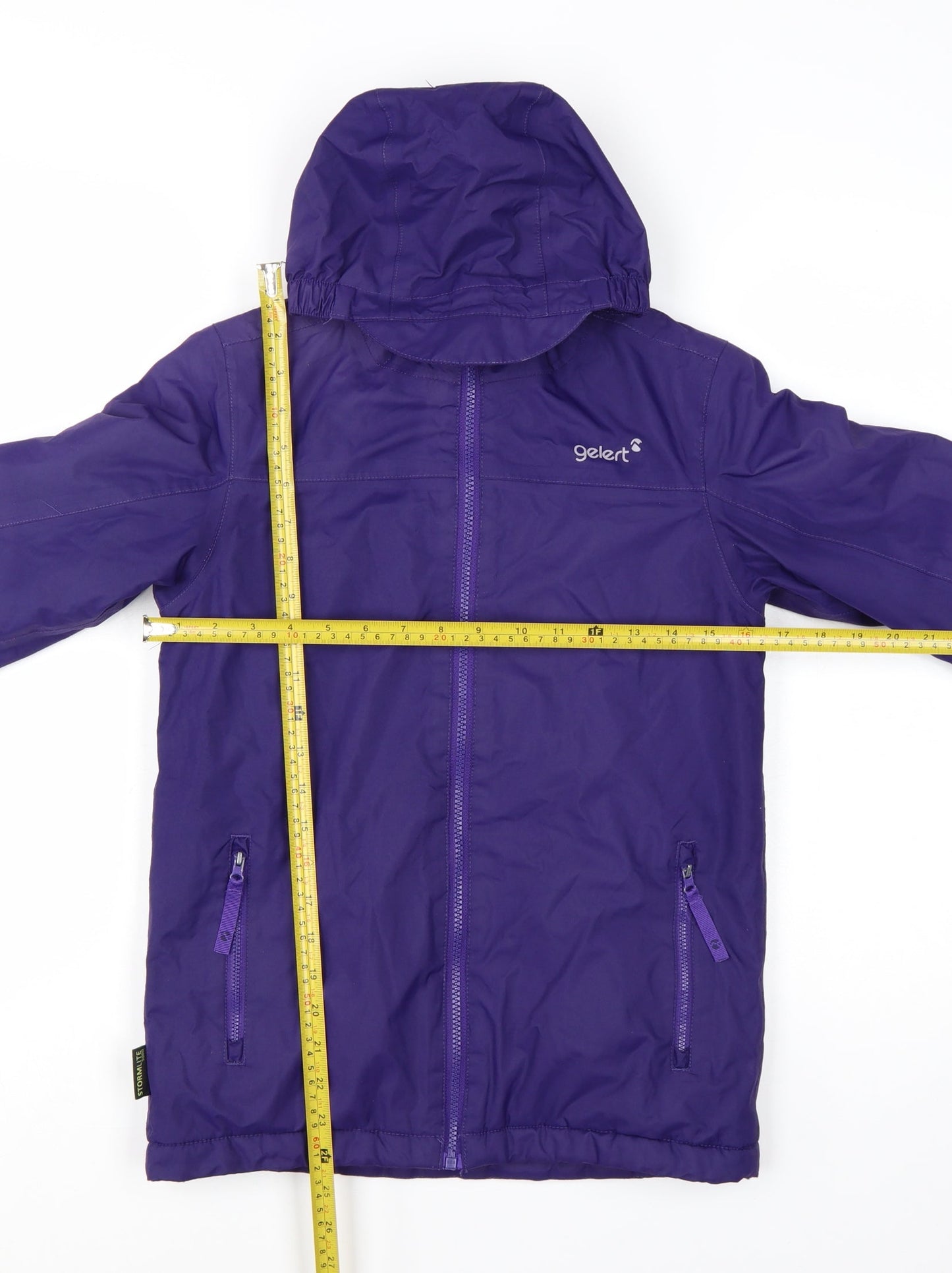Gelert Girls Purple Waterproof Hooded Rain Coat Jacket 11-12 Years