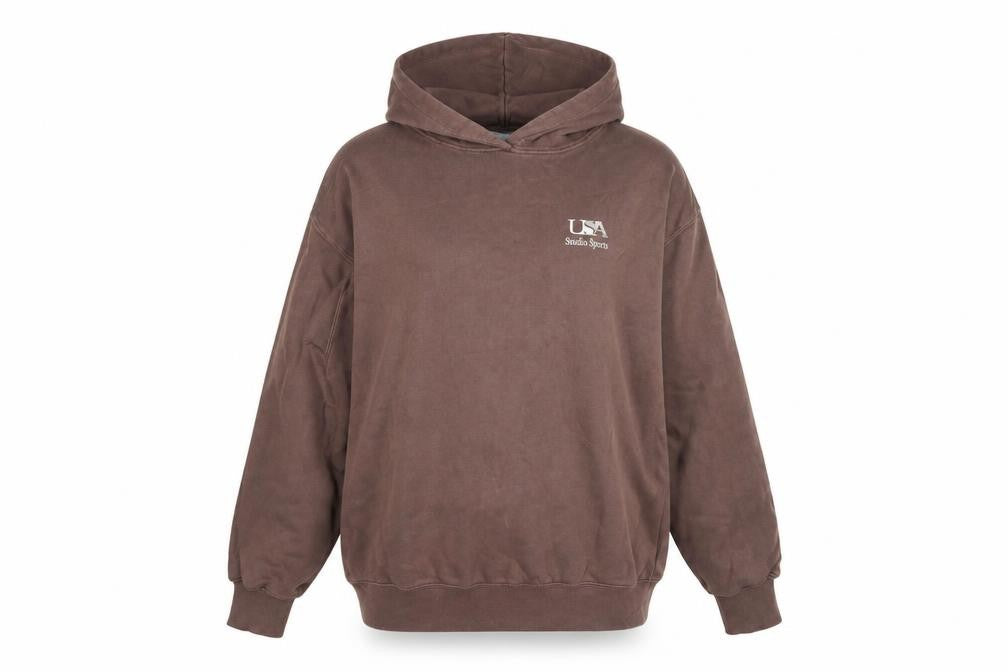 Marks & Spencer Women Brown Pullover Hoodie Medium USA Studio Sports