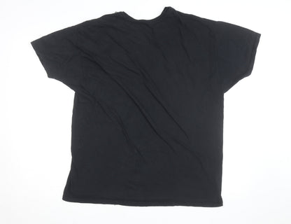 Hanes Harley-Davidson Men's Black XL Flame Graphic Biker T-Shirt