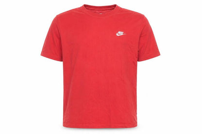 Nike Men's Red Crew Neck Short Sleeve Cotton T-Shirt M