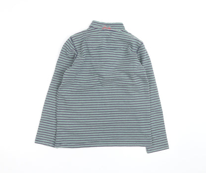 Joules Boys Blue Stripe 1/4 Zip Cotton Jumper 11-12 Years