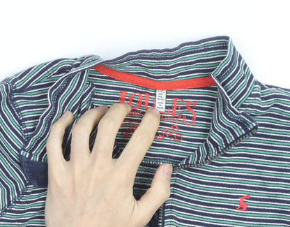 Joules Boys Blue Stripe 1/4 Zip Cotton Jumper 11-12 Years