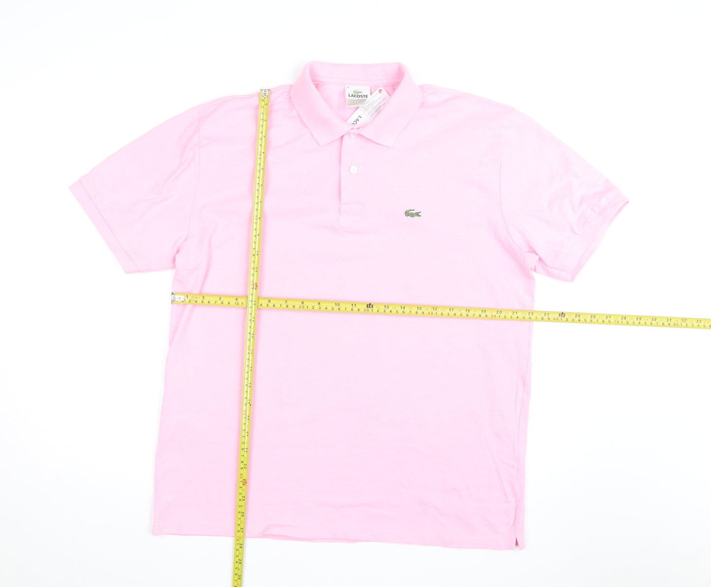 Lacoste Men’s Pink Cotton Polo Shirt Size 10XL Classic Fit