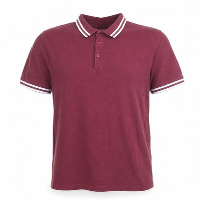 ASOS Men’s Red Cotton Polo Shirt Size L Collared Short Sleeve