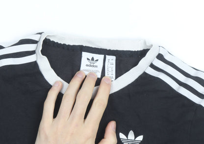 Adidas Womens Black Short Sleeve Cotton Adidas Originals T-Shirt Size 8