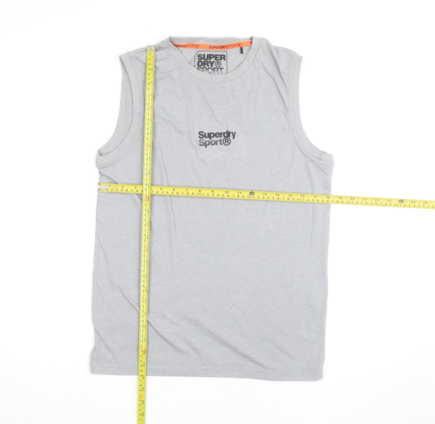 Superdry Sport Men's Grey Sleeveless Crew Neck T-Shirt L