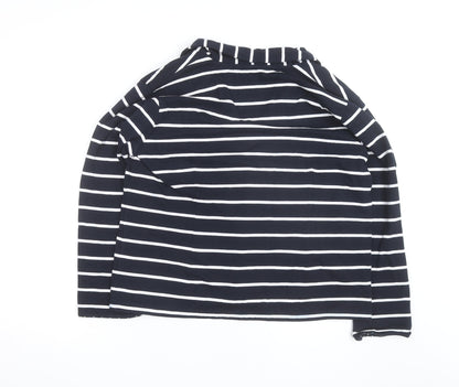Laura Ashley Women’s Navy Striped Cotton Jersey Blazer UK 18