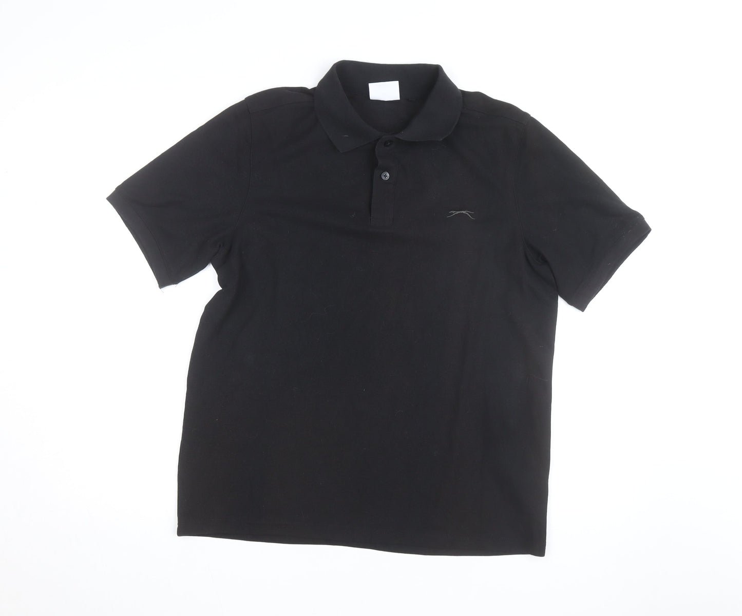 Slazenger Men's Black Polo Shirt Size L Classic Fit