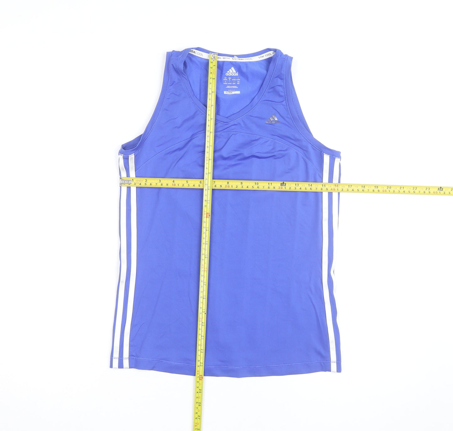 Adidas Womens Blue ClimaCool Tank Top Size M Breathable Gymwear