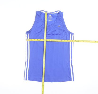 Adidas Womens Blue ClimaCool Tank Top Size M Breathable Gymwear