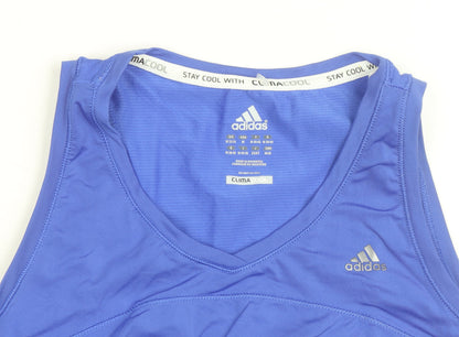 Adidas Womens Blue ClimaCool Tank Top Size M Breathable Gymwear