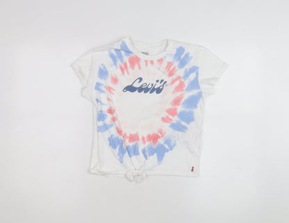 Levi's Girls Multicoloured Tie-Dye Logo Cropped T-Shirt 12-13 Years