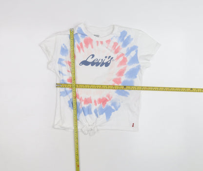 Levi's Girls Multicoloured Tie-Dye Logo Cropped T-Shirt 12-13 Years