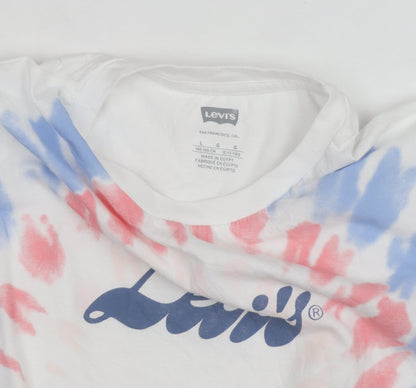 Levi's Girls Multicoloured Tie-Dye Logo Cropped T-Shirt 12-13 Years