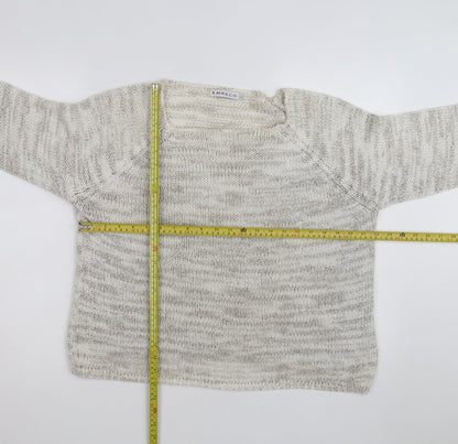 Emreco Women Beige Chunky Knit Pullover Jumper Size 18