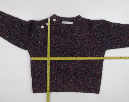 Warehouse Women Multicoloured M Pullover Jumper with Jewel Buttons