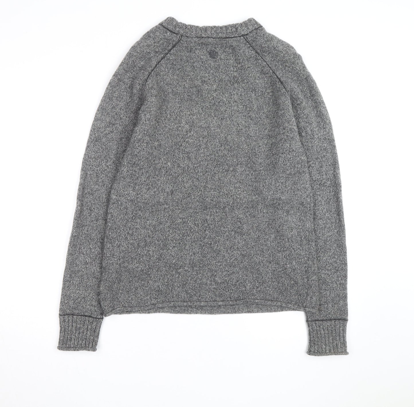 Fat Face Mens Grey Wool Blend Chunky Knit Crew Neck Jumper Size M