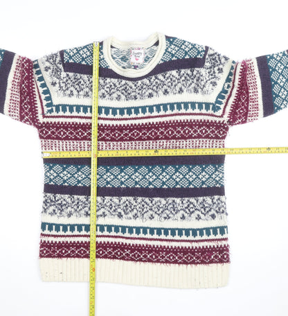 Country Rose Men's Multicoloured Fair Isle Knit Jumper Size M