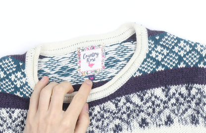 Country Rose Men's Multicoloured Fair Isle Knit Jumper Size M