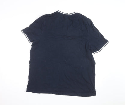 Slazenger Men's Blue XL Crew Neck Short Sleeve Cotton T-Shirt