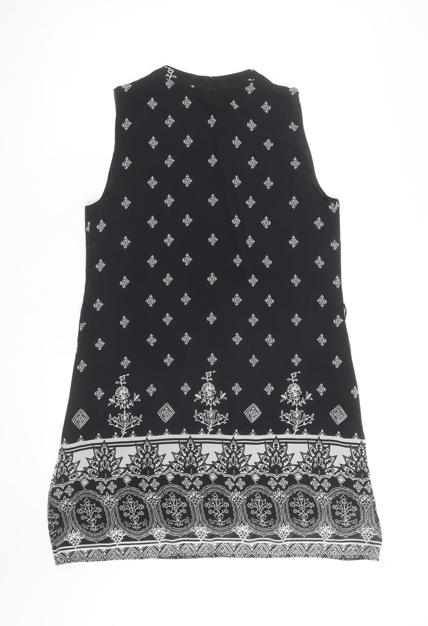 Atmosphere Women Black Viscose Sleeveless Shift Dress Size 12