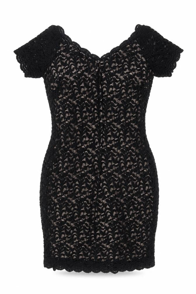 George Women’s Black Lace Bodycon Dress Size 16 Party Knee Length